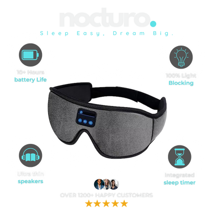 Nocturo Sleep Mask - Memory-Foam Bluetooth Sleep Mask